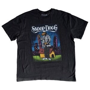 Joe‎ Cool x Snoop Dogg T-Shirt XL Black Graphic Tee The Dogg Collection Peanuts
